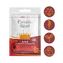 Kit 2 Saches Tratamento Shock Cavalo Real Cresce Forte Vita Seiva