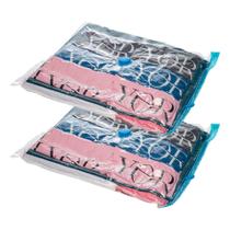 Kit 2 Saco a Vácuo Organizador de Roupas Viagem Mala 60x50cm Lyor Kit 2 Saco a Vácuo Organizador de Roupas Viagem Mala 60x50cm Lyor