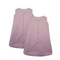 Kit 2 Saco de Dormir Bebê Rosa Enxoval Pijama 100% Algodão