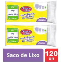 Kit 2 Saco de Lixo Neutralizador de Odores 15 L 120 Sacos