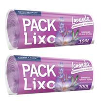 Kit 2 Saco Lixo Perfumado Neutraliza Lavanda 100 L 30 Sacos Kit 2 Saco Lixo Perfumado Neutraliza Lavanda 100 L 30 Sacos