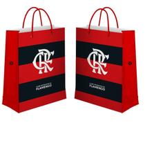 Kit 2 Sacola M Papel Off-Set Alça Gorgurão Time Flamengo
