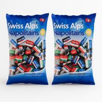 Kit 2 sacos bombons suíços sortidos swiss alps napolitains 500g presente premium importado Kit 2 sacos bombons suíços sortidos swiss alps napolitains 500g presente premium importado