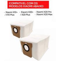 Kit 2 Sacos Coletor Compatível Com Robô Aspirador X10 X10 Plus X20 X20 Plus X20 Pro Max