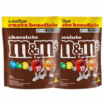 Kit 2 Sacos Confeito Clássico Chocolate M&Ms Ao Leite 850g Pacote Econômico, Tamanho Família
