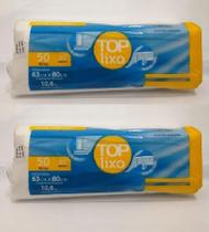 Kit 2 Sacos de Lixo 50L 30Uni. Tipo C 63cm x 80cm 10,0kg