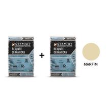 Kit 2 Sacos De Rejunte Cerâmica Ceramfix Marfim 1Kg