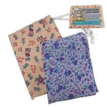 Kit 2 Sacos Flor Impermeável Reutilizável Roupa Molhada Suja Kit 2 Sacos Flor Impermeável Reutilizável Roupa Molhada Suja