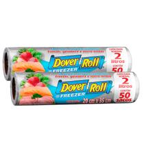 Kit 2 Sacos Para Alimentos Freezer-Roll 2L 50un/cd F - Dover Roll Kit 2 Sacos Para Alimentos Freezer-Roll 2L 50un/cd F - Dover Roll