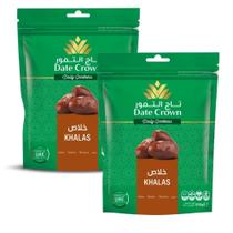 Kit 2 Sacos Tâmaras Khalas Date Crown 500g Frutas Secas Premium Importadas de Dubai