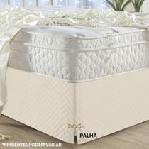 Kit 2 Saias de cama box King size matelada com pingente