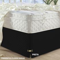 Kit 2 Saias de cama box King size matelada com pingente