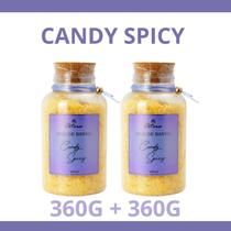 Kit 2 sais de banho candy spicy 360g para banheira hidro ofurô spa relaxante hidromassagem