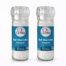 Kit 2 Sal Marinho com Moedor QVITA 100g