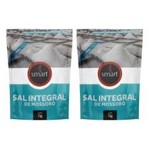 Kit 2 Sal Marinho Mossoró Integral Fino Moído Smart 1kg Kit 2 Sal Marinho Mossoró Integral Fino Moído Smart 1kg