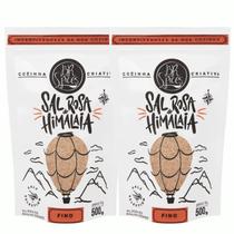 Kit 2 Sal Rosa do Himalaia BR Spices Iodado Fino 500g