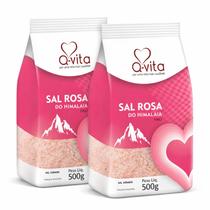 Kit 2 Sal Rosa do Himalaia Fino Q-VITA 500g