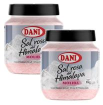Kit 2 SAL ROSA DO HIMALAIA MOÍDO DANI - SAL FINO 1KG Kit 2 SAL ROSA DO HIMALAIA MOÍDO DANI - SAL FINO 1KG