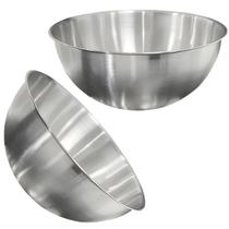 Kit 2 Saladeira Escovada Bowl Tigela de Aço Inox Saladas Preparo de Alimentos 22cm - Ke Home Kit 2 Saladeira Escovada Bowl Tigela de Aço Inox Saladas Preparo de Alimentos 22cm - Ke Home