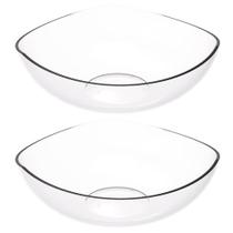 Kit 2 Saladeiras Tigela Plástica Salada Pipoca Doces Sobremesa Transparente Trio Crippa Kit 2 Saladeiras Tigela Plástica Salada Pipoca Doces Sobremesa Transparente Trio Crippa