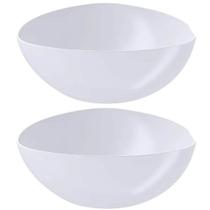 Kit 2 Saladeiras Triangulares 3,5L Branca Plástico Pote de S Kit 2 Saladeiras Triangulares 3,5L Branca Plástico Pote de S