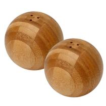 Kit 2 Saleiro Pimenteiro Esfera 100% Bambú Natural Paramount Kit 2 Saleiro Pimenteiro Esfera 100% Bambú Natural Paramount