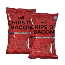 Kit 2 Salgadinho Chips Mió Sabor Bacon 40g