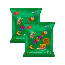 Kit 2 Salgadinho de Milho Plinckitos Sabor Cebola e Salsa Argola 33g