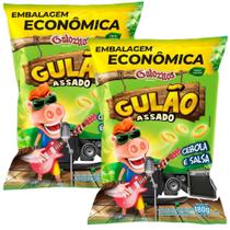 Kit 2 Salgadinho Gulão Assado Cebola e Salsa 180g Embalagem Econômica - Gulozitos