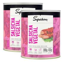 kit 2 Salsicha Vegetal Superbom Lata 650g