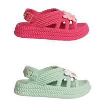 Kit 2 Sandália Papete Infantil Margarida Leve Baby Trançada