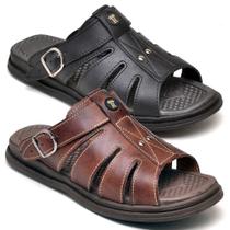 Kit 2 Sandálias Chinelas Masculina Ortopédica Ant. Stress Macia Confortável