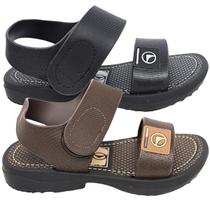 Kit 2 Sandálias Delta Papete Infantil Masculino Antiderrapante Escola Menino Preto e Marrom Kit 2 Sandálias Delta Papete Infantil Masculino Antiderrapante Escola Menino Preto e Marrom