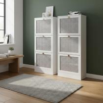 Kit 2 Sapateiras Tropical 3 Portas Multiuso Vertical Poquema Kit 2 Sapateiras Tropical 3 Portas Multiuso Vertical Poquema