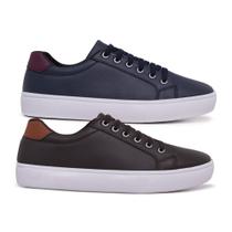 Kit 2 Sapatênis Casual Masculino SF Confort Ajuste Elástico