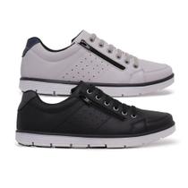 Kit 2 Sapatênis Casual Social Conforto com Cadarço e Zíper - StarFox