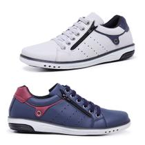 Kit 2 Sapatênis Masculinos Estilo Casual Zíper e Elástico - StarFox