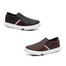 Kit 2 Sapatênis Tênis Slip-On Infantil Calce Facil Bardone Kit 2 Sapatênis Tênis Slip-On Infantil Calce Facil Bardone