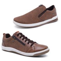 Kit 2 Sapatênis Tênis Urban Casual e SlipOn Ajuste Elástico