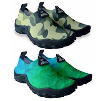 Kit 2 Sapatilha Tenis Masculino Feminino Pesca Neoprene Água Terra Futevôlei Dança Hibrido Beach Ten