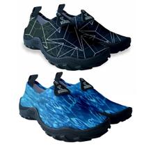 Kit 2 Sapatilha Tenis Masculino Feminino Pesca Neoprene Água Terra Futevôlei Dança Hibrido Beach Ten