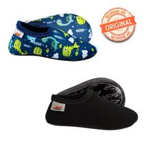 Kit 2 Sapatilhas Neoprene Air Original Antiderrapante Dino + Preto Kit 2 Sapatilhas Neoprene Air Original Antiderrapante Dino + Preto