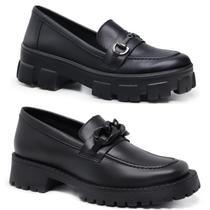 Kit 2 Sapato Feminino Plataforma Mocassim Estilo Oxford Kit 2 Sapato Feminino Plataforma Mocassim Estilo Oxford