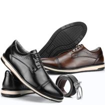 Kit 2 Sapato Oxford Masculino Social Conforto Com Cinto Dupla Face Kit 2 Sapato Oxford Masculino Social Conforto Com Cinto Dupla Face