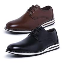 Kit 2 Sapato Social Casual Masculino Oxford Super Confortável