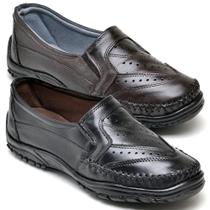 Kit 2 Sapatos Mocassim Masculino Couro Resistente Macio