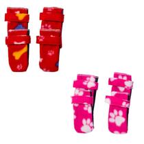 Kit 2 Sapatos Para Cachorro - Vermelho E Rosa Gg