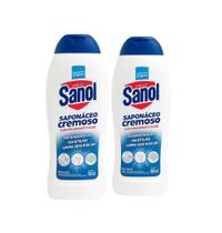 Kit 2 Saponáceo Cremoso Sanol 500ml Fragrância Original