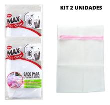 Kit 2 Saquinhos Com Ziper Para Lavar Roupa Delicada Maquina