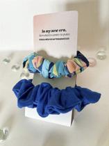 Kit 2 Scrunchies Elasticos Cabelo - Veraneio Kit 2 Scrunchies Elasticos Cabelo - Veraneio